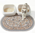 Bienbee Cat Litter Mat, 33" x 22" Dense Trapping Mesh for Litter Boxes | Litter Box Mat with PVC Mesh, Waterproof &Urineproof, Non-Slip Grip, Soft On Kitty Paws and Easy to Clean to Protect Floor