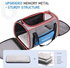 BurgeonNest Cat Carrier, Soft Sided Top Loading Carrier, Medium Gray | Soft sided gray carrier with mesh windows, storage pocket and practical features for daily cat travel
