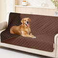 Smiry Waterproof Reversible Pet Couch Covers for Dogs | Pet Friendly, Soft Fabric, Washable Sofa Furniture Protector for Dogs Cat Kids, Checkered (68"x82", Brown/Chocolate)