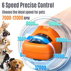 Casfuy New 6-Speed Dog Nail Grinder - 50% More Power Dog Nail Trimmers with 2 LED Lights Quiet 7h Running Time Electric Pet Nail Grinder File Toenail Grinder for Large Medium Small Dogs & Cats (OR)