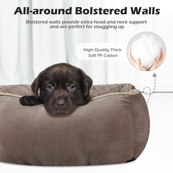 INVENHO Large Dog Bed Rectangle Washable Orthopedic Soft Calming Sleeping Durable Pet Cuddler with Anti-Slip Bottom
