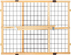 MYPET Wire Mesh Dog Gate: 26.5"-42" Wide Pressure Mounted with No Tools; Expandable, Durable Pet Gates for Doors and Hallways, 23" Tall, Made with Sustainable Hardwood