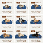 Comfort Expression Orthopedic Dog Bed for Extra Large Dogs with Bolster | Waterproof Dog Couch Bed with Washable Cover & Non-Slip Bottom, Supportive Egg Crate Foam Big Dog Bed, 53x42Inch