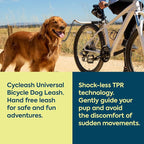 Sherpa Cycleash Hands Free Dog Bike Leash with Shockless TPR Technology - Ultra Light Alloy Construction, Ergonomic Design for Safe Cycling with Active Dogs - Sliver, One Size