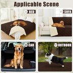 Smiry Waterproof Dog Bed Cover, Reversible Pet Blanket for Sofa Couch | Soft Washable Dog Blanket, Leakproof Couch Cover for Dogs Cats & Furniture Protection, 40x70, Chocolate/Beige