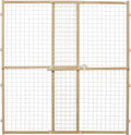 MidWest Homes for Pets Wire Mesh Pet Safety Gate, Dog Gate Expands From 29 - 50 Inches Wide, 44 Inches Tall, Wood, Powder Coated Wire