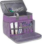 Dog Cat Grooming Bag for Vacuum,Scissors,Dog Grooming Kit Supplies | Portable Pet Grooming Supplies Organizer Tote Bag for Dogs Cats Grooming Kit Trimmer Tool Accessories Purple(Bag Only)