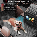DIAMOOKY Hard Bottom Dog Car Seat Cover for Cars SUVs & Small Trucks | One-Piece Hard Bottom, 420-LB Capacity, Waterproof, Door & Headrest Protector, Pet Bed Dog Hammock, Not for 3-Row Seats