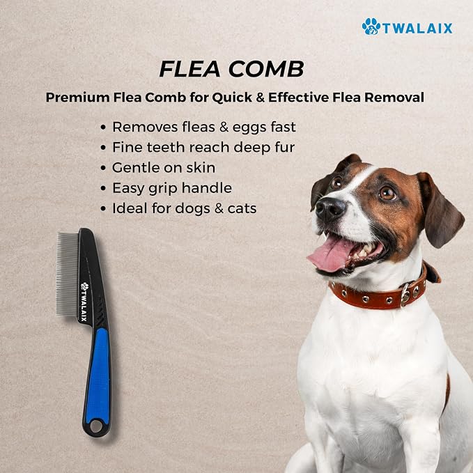 8 in 1 Pet Grooming Kit for Dogs & Cats – Deshedding Brush, Undercoat Rake, Slicker Brush, Nail Clipper, Scissors & Bath Brush for All Coat Types