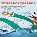 Viper Biothane K9 Working Dog Leash Waterproof Lead for Tracking Training Schutzhund Odor-Proof Long Line with Solid Brass Snap for Puppy Medium and Large Dogs, 15ft Teal