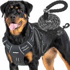Beebiepet Heavy Duty Tactical Dog Harness for Small Dogs, No Pull Adjustable Pet Harness Reflective Service Training Easy Control Pet Vest Military K9 Working Dog Harnesses-X- Large, Black