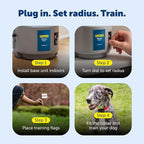 PetSafe Wireless Pet Containment System, Up to 1/2 Acre | Wireless Fence, Tone & Static Correction, Proprietary Circular Boundary with No Wire, Static-Free Re-Entry, Dogs 8 lb+