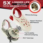 Fida Retractable Dog Leash with Dispenser and Poop Bags, 16 ft Pet Walking Leash for Small Dog or Cat up to 26 lbs, Anti-Slip Soft Handle, Tangle Free, Reflective Nylon Tape (S, Cherry)