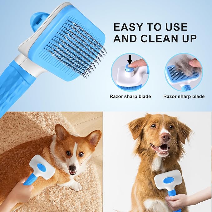 8-in-1 Cat Dog Grooming Scissors Set | with Comb, Nail Clipper, Brush