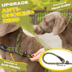 Fida Slip Leads for Dogs, 6 FT x 1/2" Dog Leash Heavy Duty Comfortable Strong Rope Lead for Large, Medium Dogs, No Pull Pet Training Leash with Highly Reflective,Yellow