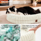ChiXnuggle Orthopedic Dog Bed, Washable Cover, Faux Fur Bolster Pet Couch | waterproof,egg crate foam,non-slip bottom,for extra large dogs,cream,41*30*7,dog sofa