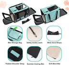 GAPZER Small Dog Carrier Yorkshire Puppy Softshell Chihuahua Transport Cage | Privacy Protection Big Kitten Car Travel Cloth Carry Bag up to 20 lbs, Small Animal Portable Mesh Kennel Cage for Vet Visits