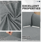 YEMYHOM Couch Cover Latest Jacquard Design High Stretch Extra Large Sofa Covers Pet Dog Cat Proof Oversized Slipcover Non Slip Magic Elastic Furniture Protector (X-Large, Begonia Leaf Dark Gray)