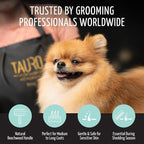 Tauro Pro Line Deshedding Wooden Brush for Dogs & Cats, Medium (M), Mint | Dematting & Detangling, for Mid-Length to Long Coats, Round Flexible Cushion, Ideal for Cocker Spaniels