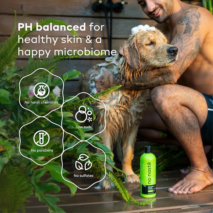Nonaste Oatmeal & Aloe Dog Shampoo, Itchy Skin & Deodorizing, 16 oz, Pk 2 | USDA-Certified Organic Aloe & Oatmeal Soothe Itchy, Dry & Sensitive Skin. Deodorizing, Gentle Dog Wash. Light Fresh Scent.
