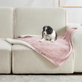 Soft Waterproof Blanket for Bed Couch Sofa, Dusty Pink, 30x40 inches | Liquid Pee Proof Pet Blanket for Dog Puppy Cat, Reversible Sherpa Fleece Blanket for Couch Cover, Furniture Protector