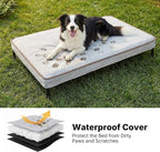 Veehoo Outdoor Elevated Dog Bed with Washable & Waterproof Cushion, Cooling | Medium Raised Dog Cot with Removable Cover, Brethable Mesh, Orthopedic Pet Bed for Indoor & Outdoor, 32" x 25", Dark Grey