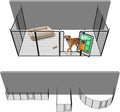 FXW Rollick Dog Playpen Wall Connection Set for Indoor and Yard, 50 Inch 8 Panels for Large Dogs with 4 Fence-to-Wall Anchors, Black | Patented