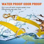 Viper Biothane K9 Working Dog Leash Waterproof Lead for Tracking Training Schutzhund Odor-Proof Long Line with Solid Brass Snap for Puppy Medium and Large Dogs 6ft, Lemon Yellow