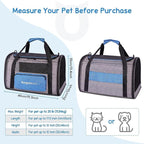 BurgeonNest Cat Carrier for Large Cats 20 lbs, Soft-Sided Pet Carrier for Small Dogs Medium Puppy Under 25 lbs, Puppy Travel Bag with Big Storage Bag, 4 Ventilated Windows, 3 Doors | Large soft sided cat carrier with top loading access, mesh windows an...