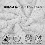 gogobunny Large Pet Blanket for Dogs Cats, Ultra Soft 300GSM Coral Fleece Washable Furniture Protector for Couch Bed Car Seat, Calming Crate Mat Blanket for Large Breeds, Light Grey, 60x80IN