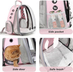Lollimeow Cat Carrier Backpack, Expandable Bubble Pet Carrier for Cats and Small Dogs, Airline Approved Travel Backpack for Hiking, Walking & Outdoor Adventures - Supports up to 16 lbs