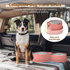 Newget 304 Stainless Steel Dog Bowl Set with Lids, 24oz Foldable Pet Dishes | Dual Food & Water Pet Bowl, Anti-Skid, Keeps Food Fresh, Easy to Install, for Small - Large Dogs/Cats - Indoor & Outdoor Use