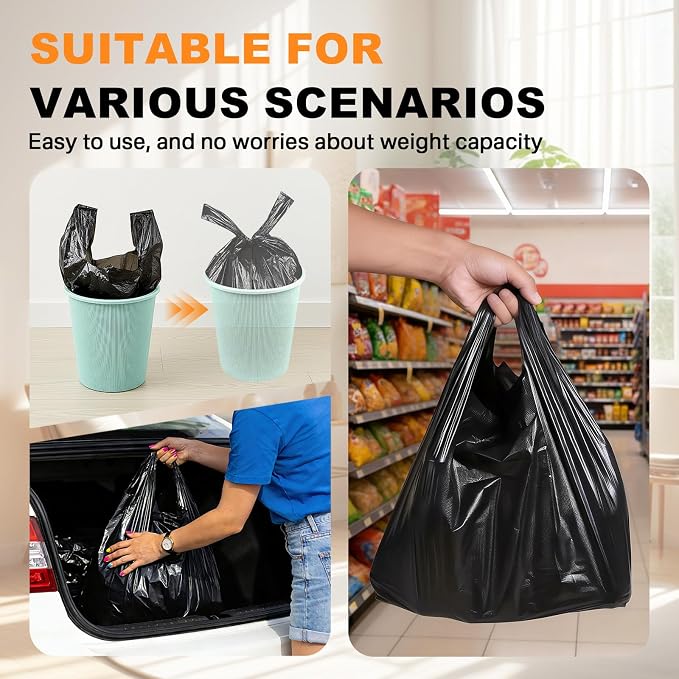 100 Count Dog Poop Bags Compatible with Arm & Hammer Pooper Scoopers, Thickened Pet Waste Bags with Easy-Tie Handles, Leak-Proof for Swivel Bin & Rake（Only Bags）