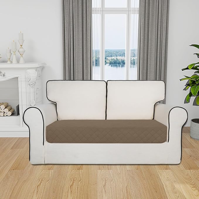 Easy-Going Sectional Couch Covers for Dogs L Shape Sofa Cover Reversible Sofa Slipcover Chaise Lounge Cover Furniture Protector Cover for Pets Dog Cat (30 x 50 inches, Camel/Ivory) | Camel/Ivory, Soft Sofa Slipcover For Dogs, Fits Left/Right Chaise Lou...