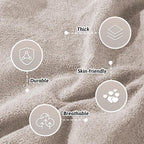 Couch Cover for 3 Cushion Sofa, Cat Scratch Proof Couch Protector Washable Sofa Covers Sectional Couch Covers for Dogs Soft L Shape Sofa Slipcover for Pets Kids, 91" x134”, Oat
