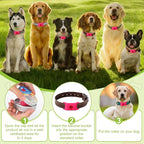 Natural Dog Tag for Flea & Tick Repels – Waterproof Collar Pendant 2Pack with 4 Extra Refills, Safe for All Breeds, Collar Not Included,Pink