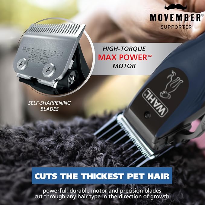 Wahl Power Pro Lithium Ion Rechargeable Cordless Dog Grooming Clipper Kit | Heavy Duty Cordless Electric Dog Clippers For Grooming Thick Coats At Home – Model 3024675