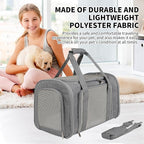 Carriers Soft-Sided Large Pet Carrier for Cats Dogs Small Animals Up to 35Lbs,Top Load Carrier,Ventilated Design,Portable Cat Carrier Airline Approved(X-Large, Grey)