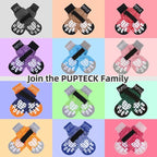 PUPTECK Anti-Slip Dog Socks with Double Sides for Small Medium Large Dogs Hardwood Floors Prevents Licking, Dog Shoes for Hot Pavement Traction Control Paw Protector for Senior Dogs, Striped Black XS