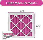 14x14x1 Air Filter (6-Pack) | Made in the USA | Color Changing | Remove Cat and Dog Odor | MERV 8 for Pet Hair Dander and Dust | 13.75"x13.75"x0.75" Exact Size