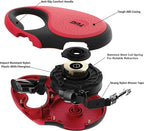 TUG 360° Tangle-Free Retractable Dog Leash with Waste Bag Dispenser (Medium, Red)