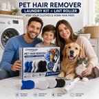 Pet Hair Remover for Laundry, 6 Reusable Laundry Sponges + Tearable Lint Roller, Pet Hair Remover for Clothes, Bedding, Furniture, Sofa, Car Seats, Dog & Cat Hair Remover
