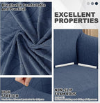 YEMYHOM Couch Cover Latest Jacquard Design High Stretch Sofa Covers for 2 Cushion Couch, Pet Dog Cat Proof Loveseat Slipcover Non Slip Elastic Furniture Protector (Medium, Begonia Leaf Navy)