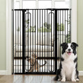 keny 51" Extra Tall Pet Gate, 29.7"-46" Wide Adjustable Cat Gate | for Doorway, Hallway, Stairs, Auto-Close & Pressure Mounted, No Drilling, Black