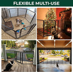 FXW Dog Gate, Extra Wide Adjustable for Openings Up to 219", 32" H | Flexible Space Control, Easy Walk-Through Access, 7 Panels + 1 Gate, For Small & Medium Dogs, Garage Use