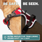 Embark Adventure Large Dog Harness – No-Pull, Reflective Trim, Military-Grade Nylon, Front Clip with Gel-Lined Handle