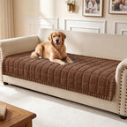 Smiry Couch Cover for Dogs, Non Slip Fuzzy Pet Sofa Covers Washable | Sofa Slipcovers for 2-3 Cushion Couch, Soft Thick Furniture Protector for Cats Dogs, Against Fur, Dirt, Scratch (35.4"x63")