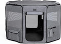 Petsfit Portable Dog Playpen for for Large Dogs/Cat/Rabbit/Chick, with Water Bottle Holder and Carrying Case, for Travel/Indoor/Outdoor Use, Large (45.5"x45.5"x28.5")