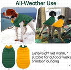 Lelepet Reversible Dog Coat Windproof Dog Jacket Lightweight Puffer Vest | Dogs Puffer Coat for Large Dogs Adjustbale Hook & Loop Pet Apparel Cold Weather Coats with Leash Hole, Pitbull, Green, XL