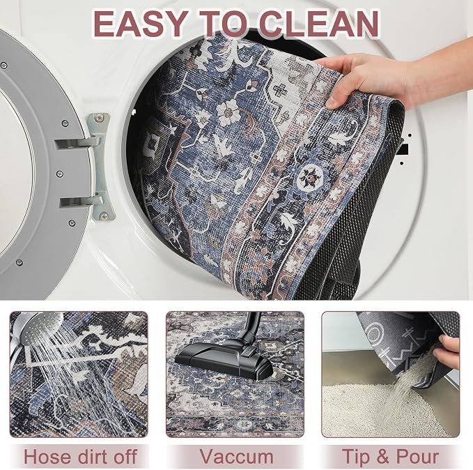 BEAUTYZOO Cat Litter Mat Large 32"x45" - Premium Waterproof Litter Trapping Mat with Non-Slip Backing, Cat Litter Box Mat Scatter Control for Floor, Machine Washable & Urine Proof, Soft for Kitty Paws